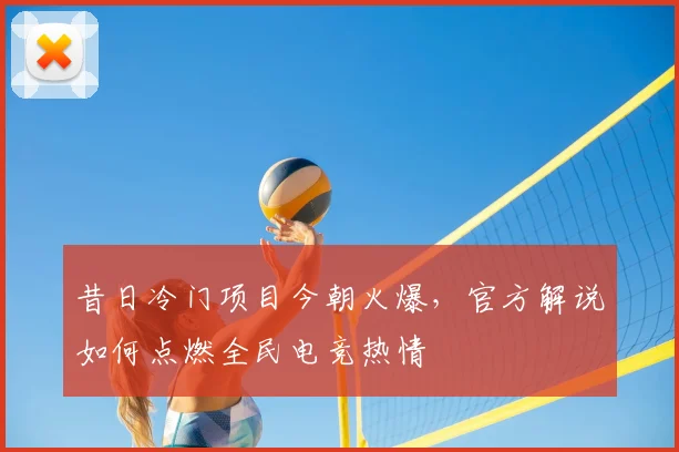 昔日冷门项目今朝火爆,官方解说如何点燃全民电竞热情