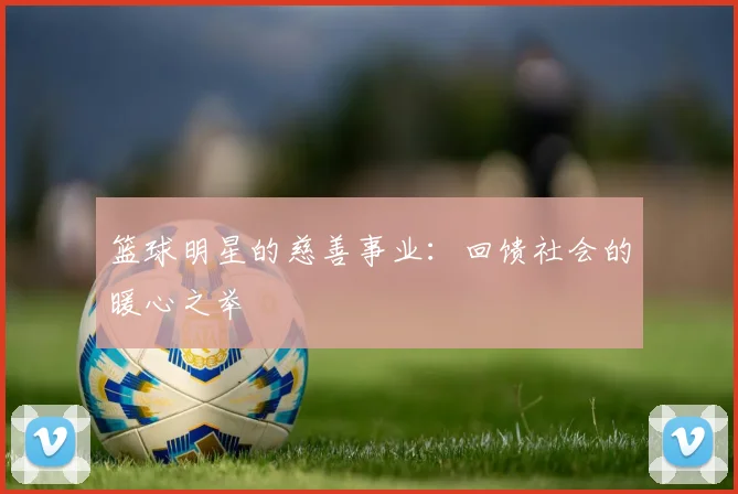 篮球明星的慈善事业:回馈社会的暖心之举